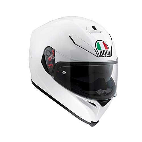 AGV 0041A4MY_005_MS K5 S Solid Casco Moto Integral, Blanco Perla, MS