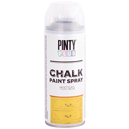 PINTYPLUS CHALK 801 Pintura Spray a la Tiza 520cc amllo.Mostaza CK801, Amarillo Mostaza, 335 g (Paquete de 1)