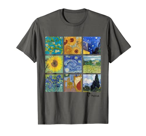Pinturas de Van Gogh, Girasoles, Noche estrellada Camiseta