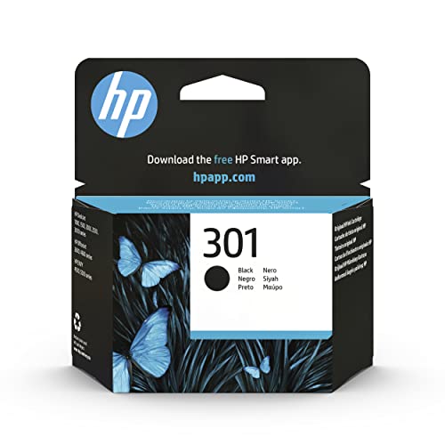 HP 301 CH561EE - Cartucho de Tinta Original, Compatible con Impresoras de Inyección de Tinta HP DeskJet 1050, 2540, 3050, OfficeJet 2620, 4630, ENVY 4500, 5530, Negro
