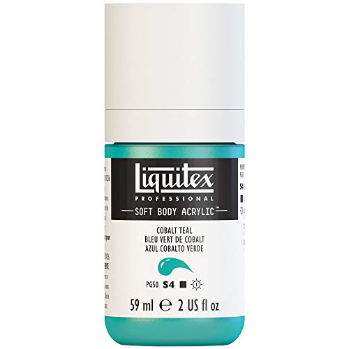 LIQUITEX Soft Body - Tubo de pintura acrílica profesional, 59ml, Azul verdoso cobalto