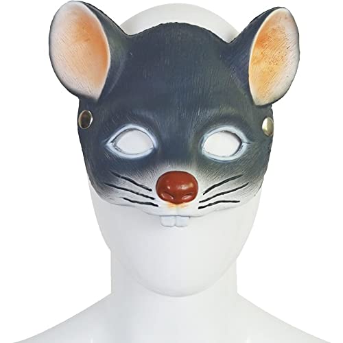 Luxylei Máscaras de Cosplay de Animales de Rata 3D, máscara de Media Cara de ratón, Accesorios de Cosplay para Fiesta de Disfraces, máscara de Cubierta Facial para Fiesta de Mardi Gras de Halloween