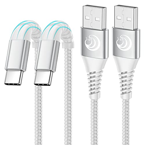 Aioneus Cable USB Tipo C, 2Pack [ 1M+1M ] 3A Cargador Tipo C Carga Rápida y Sincronización Nylon Cable USB C para Samsung S23 S22 Ultra S21 S20 Note 20 10 A72 A71 A53 A52 Huawei Xiaomi Google Pixel