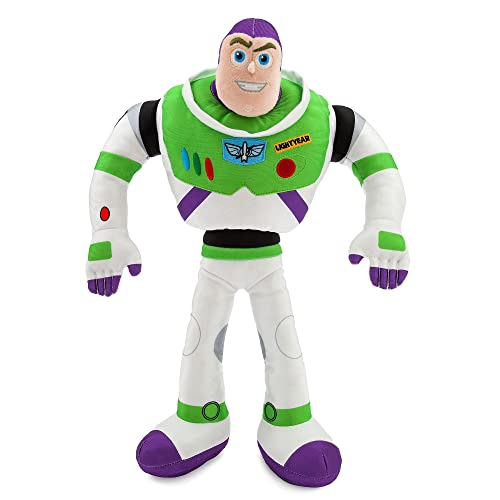 Disney Store Peluche Mediano de Buzz Lightyear, Toy Story, Altura: 43 cm, Peluche de Buzz, Soldado Espacial Que se Mantiene de pie con Detalles Bordados y Muestra su Famosa expresión característica
