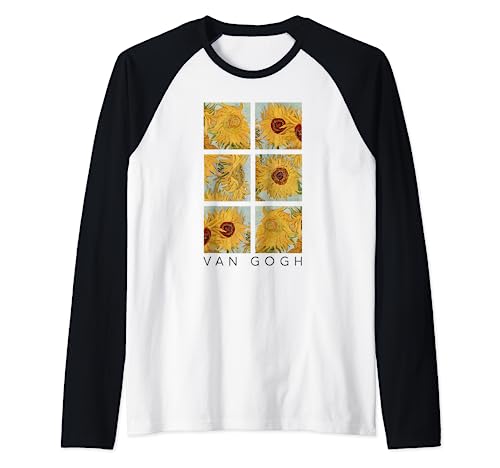 Van Gogh Vincent Van Gogh - Cuadro con diseño de girasoles Camiseta Manga Raglan