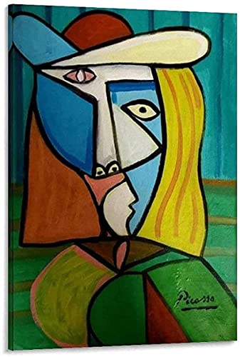 LangGe Impresión en Lienzo 70x90cm sin Marco Pablo Picasso cubismo Pinturas Cartel Cartel decoración Sala de Estar Carteles Dormitorio Pintura