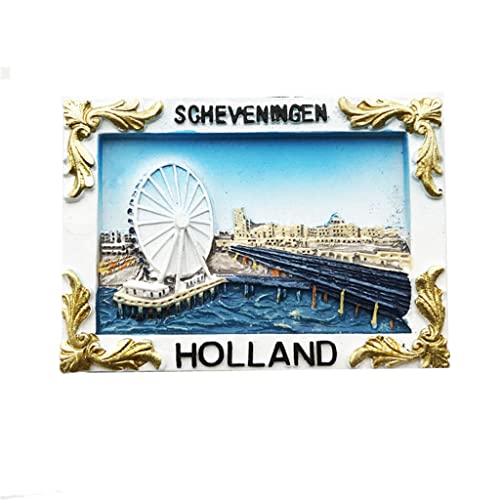 Scheveningen Holland - Imán de recuerdo para nevera 3D, hecho a mano, resina Scheveningen