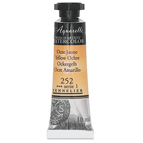 Sennelier l'Aquarelle - Tubos de acuarela (10 ml), color ocre amarillo