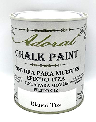 Adoral - Pintura Chalk Paint Pintura A La Tiza Decoración Muebles (Blanco Tiza) 750 ml