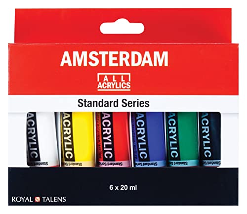 Amsterdam todos los juego de tubos de 6 x 20 ml estándar de monitores de pinceles para pintura acrílica
