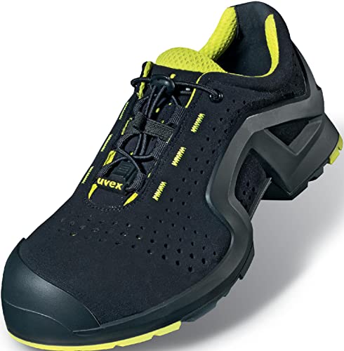 Uvex 1 X-tended Support Zapato Profesional de Seguridad S1 P SRC | Zapatilla Deportiva de Trabajo | Punta Antiaplastamiento de Composite | Negro