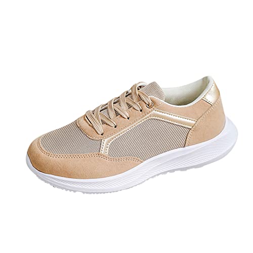 MeiLyviba Zapatillas de correr para mujer, impermeables, cómodas, anchas, ligeras, transpirables, para mujer, impermeables, planas, para deporte, senderismo, entrenamiento, a, 40 EU