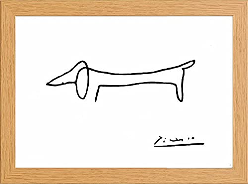 stortvalley Picasso Dachshund - Marco de cristal para dibujo de perro salchicha (25,4 x 34,3 cm)