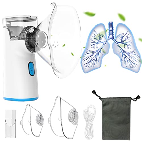 Nebulizador Portatil para Niños y Adultos, Aerosoles Nebulizador para el tratamiento de enfermedades respiratorias, Inhalador Nebulizador Inalámbrico para Hogar y Viajes