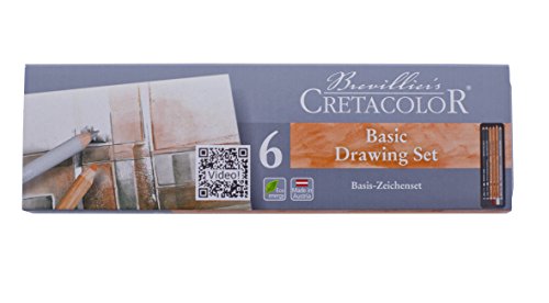 Cretacolor 400 06 – Caracteres Set, 6 piezas, con base Equipamiento