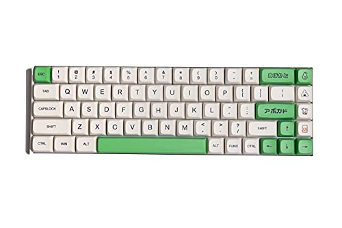 Reasung Teclado PBT de 138 teclas, perfil XDA, teclas temáticas de color verde aguacate para teclado mecánico Cherry MX Switch PC Gaming (inglés)