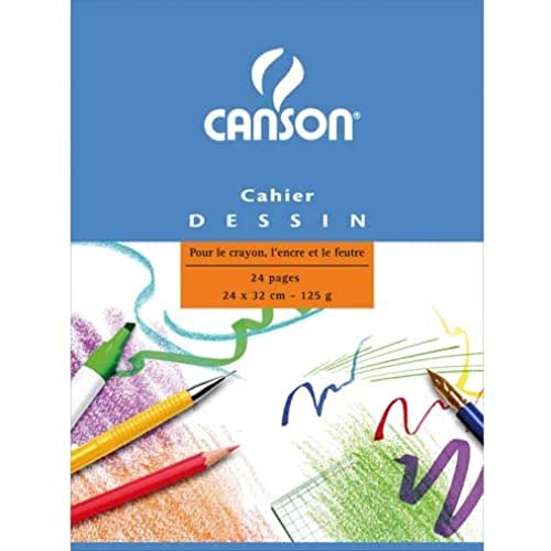 Canson CAN27109 - Papel para acuarela (1 unidad de 24 hojas), blanco
