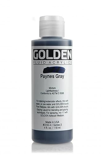 Oro 0002240-4 4 oz - 118ml - Fluid Paint Pintura de acr-lico del color de la botella - Paynes Gray