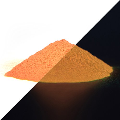 Polvo lumentics Premium naranja 40 g – Polvo de color brilla en la oscuridad, brilla en la oscuridad, fosforescente, fluorescente y luminoso, pigmentos UV para pintura, resina, barniz (tipo: SrAl2O4)