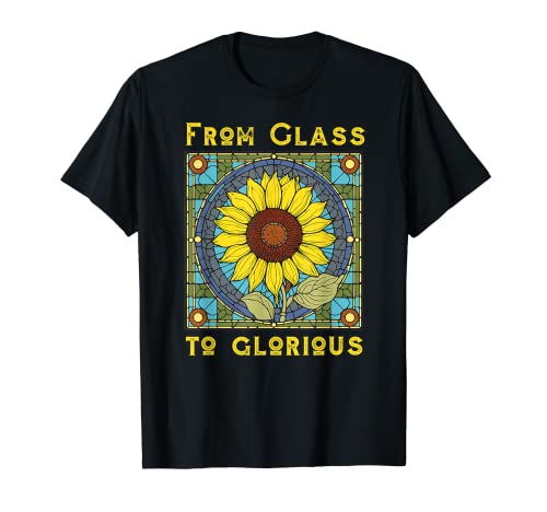 Vidrieras con diseño de girasol, colorido Camiseta