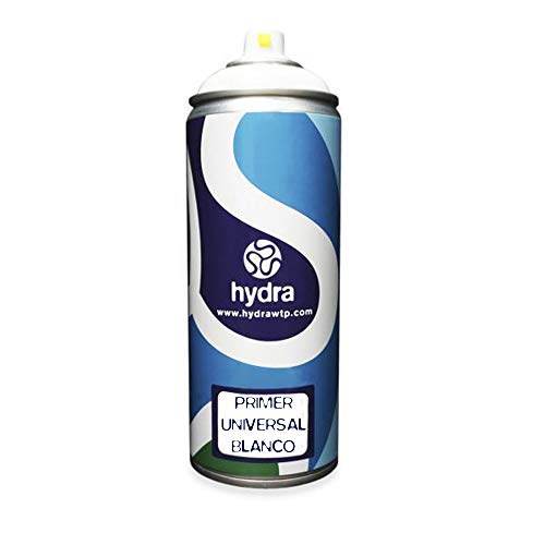 Spray imprimacion universal blanca HYDRA para plásticos, maderas y metales 400ml