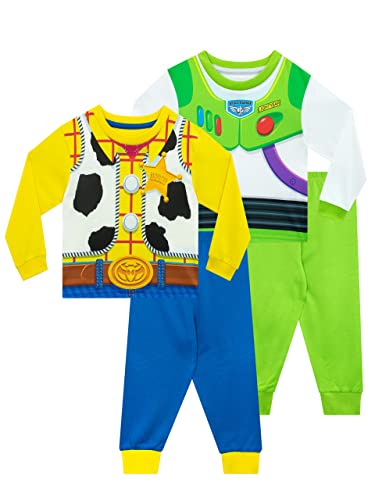 Disney Pijama Niños Toy Story Pack 2 Pijamas Niños Buzz Lightyear y Woody Multicolor 12-18 Meses