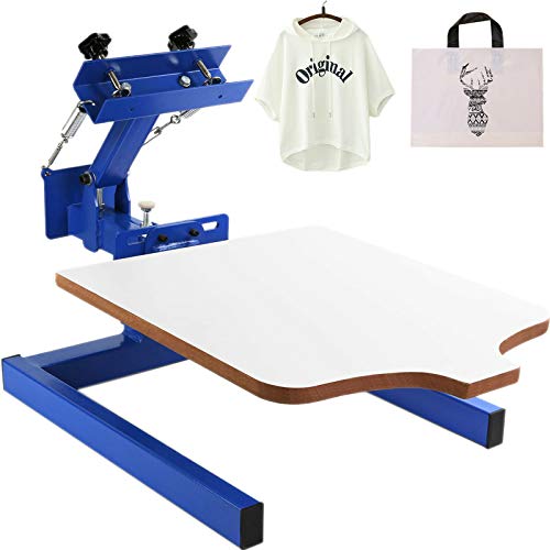 Impresora de pantalla 1 color 1 estación Kit de impresión de pantalla de seda 55x45cm T-shirt Máquina de serigrafía Serigrafía Prensa máquina de impresión de camisetas
