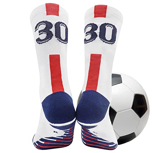 Calcetines de fútbol con números, calcetines de fútbol profesionales de Paris Club Star Number Calcetines de fútbol | Calcetines deportivos para hombres Calcetines de fútbol Calcetines de tubo medio