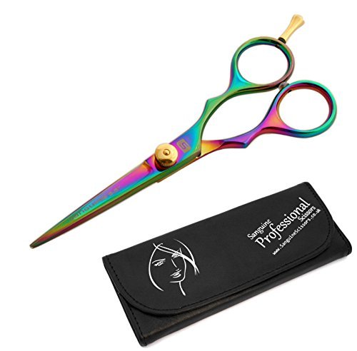 Sanguine - Tijeras profesionales para cortar el pelo (14 cm) + estuche de presentación