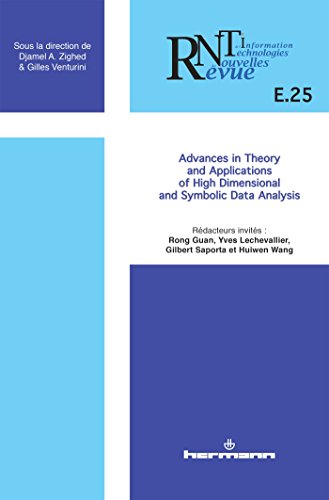 Revue des nouvelles technologies de l'information, n° E-25: Advances in theory and applications of high dimensional and symbolic data analysis (HR.RNTI)