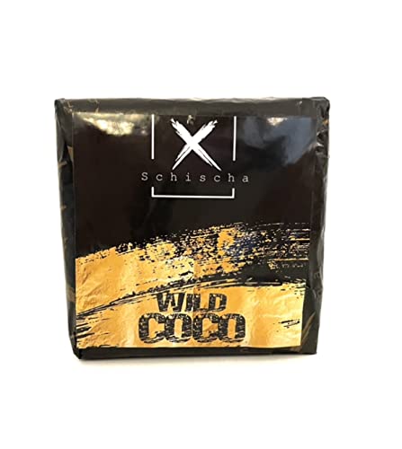 Xschischa Wild Coco 26 | carbón natural para cachimba de 100% coco – hasta 120 minutos de combustión | fuerte calor | sin sabor propio | poco ceniza