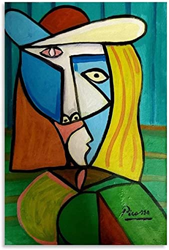 SHKHJBH Cuadros de Lienzo Pinturas de Pablo Picasso Cubismo Cartel de Arte en Lienzo y Arte de Pared Impresión de Imagen Moderna decoración de Dormitorio Familiar Carteles 50x70cm sin Marco