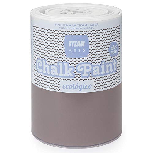 Titan - Chalk Paint Pintura a la Tiza (750 ml, Gris Ceniza)