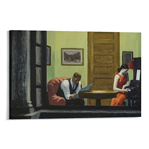 Pintores realistas estadounidenses Edward Hopper con nombre en 3175, póster de obras de arte, póster para pared, pintura en lienzo, decoración del hogar, 20 x 30 pulgadas (50 x 75 cm)