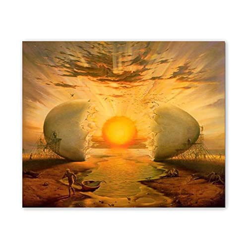 Decoracion Cuadro Lienzo-Salvador Dali(Rayos de sol de huevo)-Reproducciones de Pinturas en Lienzo-Famoso Lienzo Arte de la Pared Carteles e Impresiones 90x115cm(35x45in)sin marco