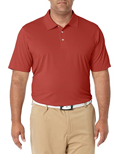 Amazon Essentials Polo de Golf de Secado rápido y Corte Recto (Disponible en Talla Grandes y Largos Especiales) Hombre, Rouille, XS