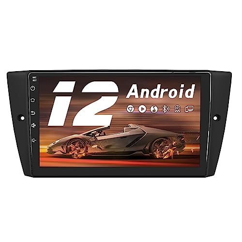 AWESAFE Android 12.0 [2GB+32GB] Radio Coche con Pantalla Táctil 9 Pulgadas para BMW Serie 3 E90/E91/E92/E93, Autoradio con Carplay/Android Auto/Bluetooth/GPS/FM, Apoya Mandos Volante y Aparcamiento