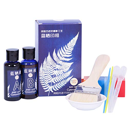 CiniYuklo Set con un o kit de imágenes de pausa azul cianotipo, 100 ml, accesorio de limpieza (negro, talla única)