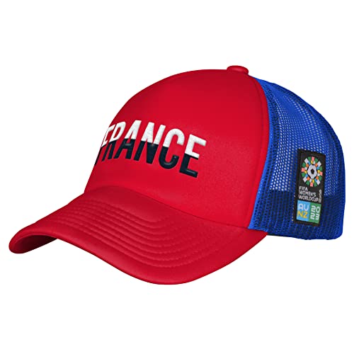 FIFA Gorra Oficial de Camionero clásica de la Copa del Mundo de Fútbol 2023 para Mujer, Color Rojo Francia