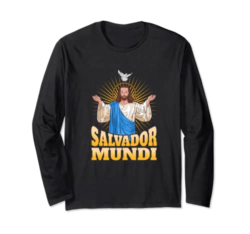 JESUS CHRIST SALVADOR MUNDI. JESÚS SALVA. Jo amo Jesucristo! Manga Larga