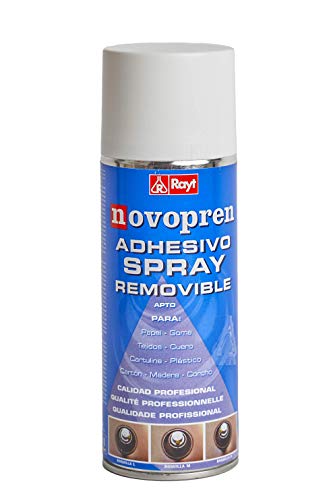 Rayt 1683-61 Novopren Adhesivo en Spray Removible apto para múltiples materiales, limpio y fácil de usar, 400ml
