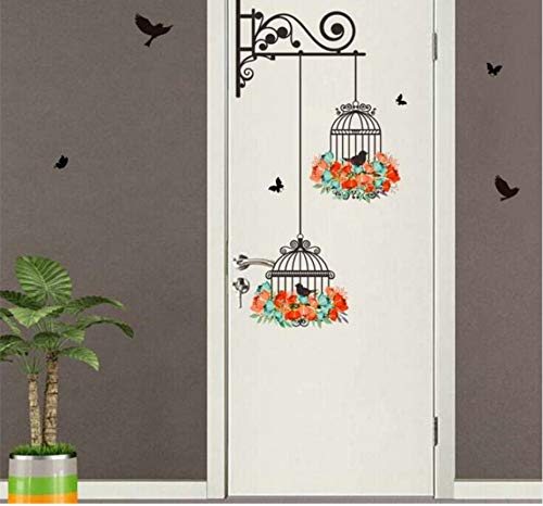Jaula De Pájaros Etiqueta De La Pared Decorativa Decoración Para El Hogar Pintura Dormitorio Sala De Estar Tv Pegatinas De Pared Decoración Mural