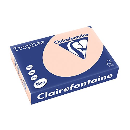 Clairefontaine Trophée - Resma de papel, 250 hojas, A4, 21 x 29.7 cm, color salmón