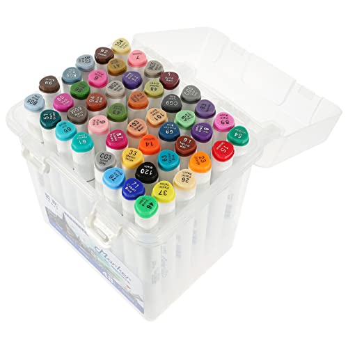 FAVOMOTO Set De Pintura Niño Marcadores para 48 Color Divedora de Doble Punta Pensas para Ni?os Adultos Marcadores de Arte para Drawing Marking Pens Set De Traje Niño