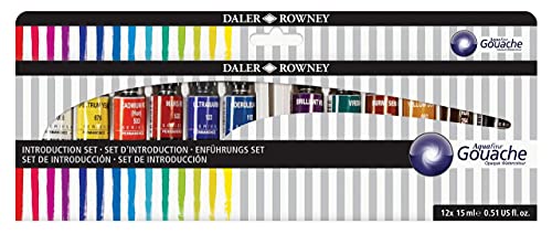 Daler Rowney Aquafine Set Colores Gouache 12x15 ml