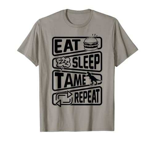 Funny Dinosaur Lovers Dino T-REX Eat Sleep Tame Repeat Camiseta