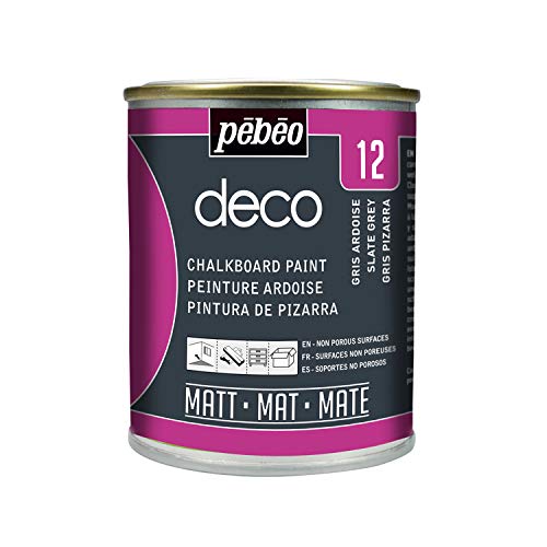 PEBEO - Pintura de Pizarra (250 ml), Color Gris Oscuro