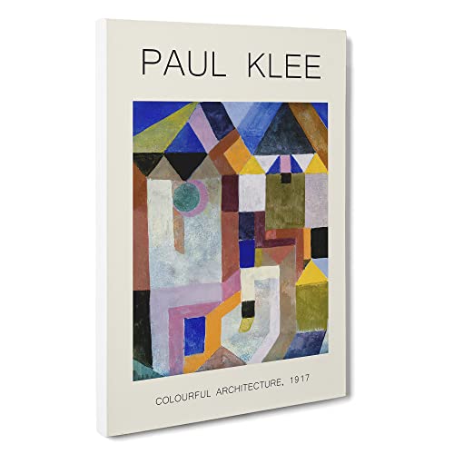 Big Box Art Lámina enmarcada de Paul Klee de diseño de arquitectura colorida de 76 x 50 cm (76 x 50 cm), exposición