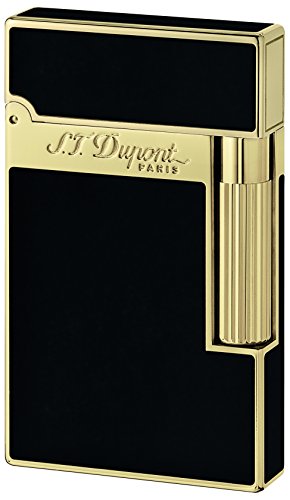 S.T Dupont - Encendedor línea 2 Laca Negra Dupont Negro y Oro