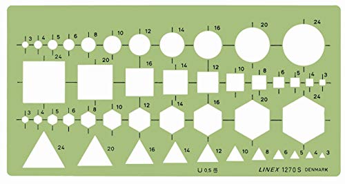 Linex 100414320 Combinación Plantilla, motivo figuras Círculo, cuadrado, seis esquinas y Triángulo